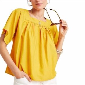 Frye X Anthropologie mustard Yellow Marin Women's Top